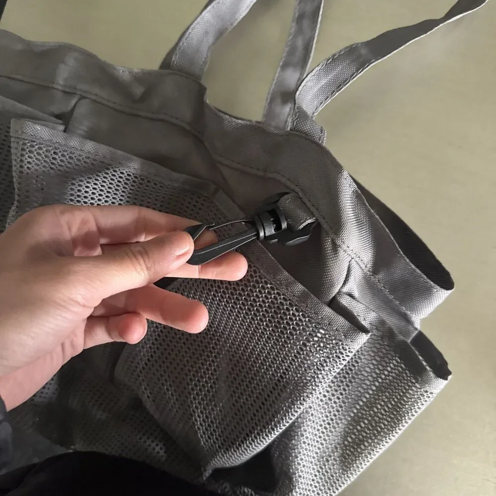 Bathroom Caddy Shower Tote Bag, Small, Gray, Mesh